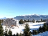 Panorama de iarna Cheile Gradistei Fundata, spre Muntii Bucegi
